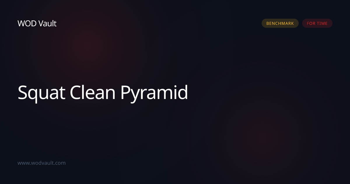 Squat Clean Pyramid | WOD Vault